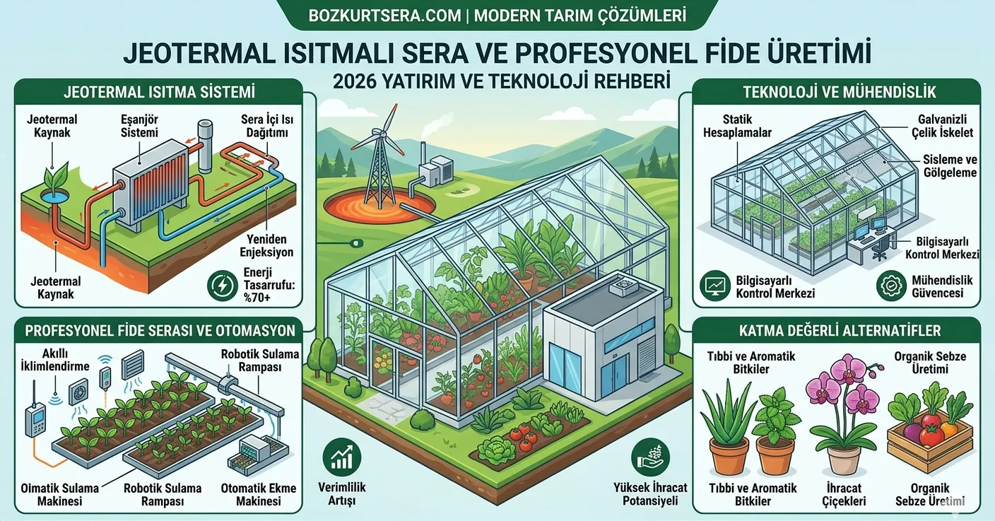 Jeotermal Isıtmalı Modern Sera Yatırımı: 2026'da Enerji Maliyetlerini Sıfırlamanın Yolu